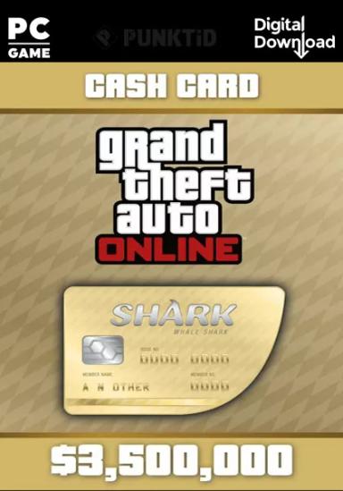 GTA V Online Cash Card: Whale Shark 3,500,000$ [PC] cover image